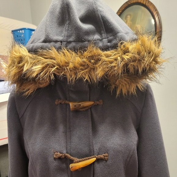 Delia's Hooded Med Parka grey Ihinsulate - Picture 9 of 13